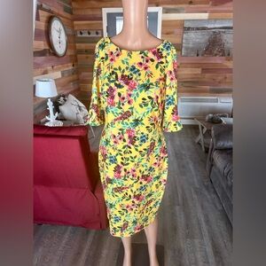 Calvin Klein yellow cocktail dress